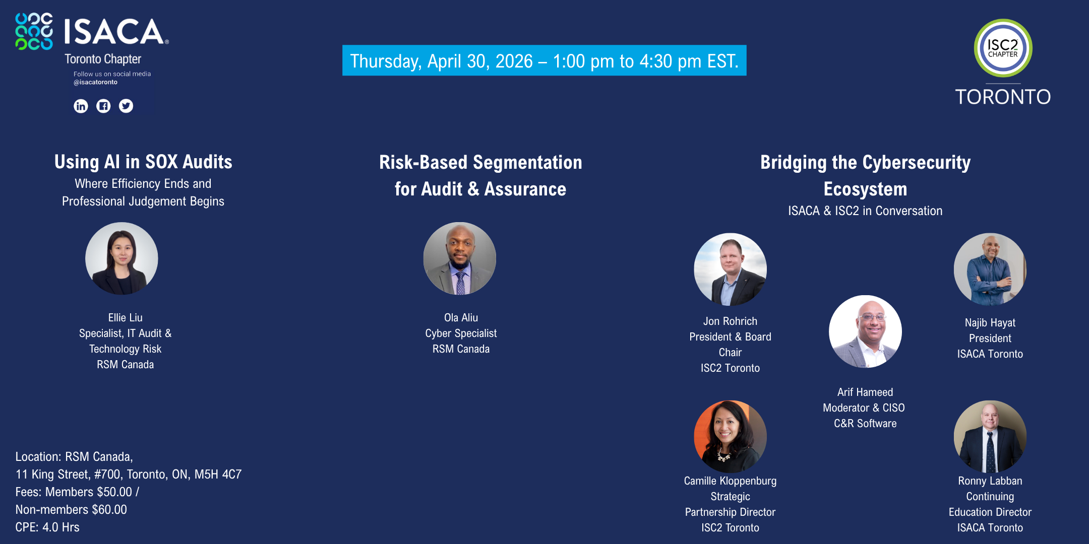 Monthly Event: Collaborating with ISACA Toronto to Strengthen the Cybersecurity Community